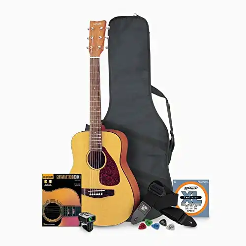 Yamaha JR1 3/4 Size Acoustic Guitar with Gig Bag and Accessories Bundle