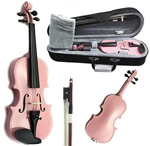 SKY Brand New Children's Violin 1/16 Size Pink Color